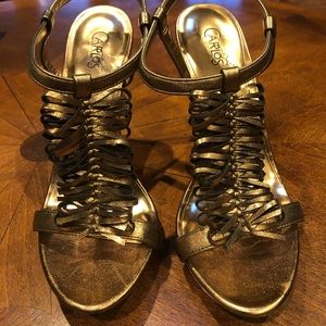 Gold Accent Heels